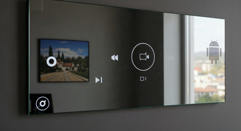 Android smart mirror with smart home controls